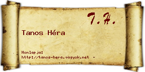 Tanos Héra névjegykártya